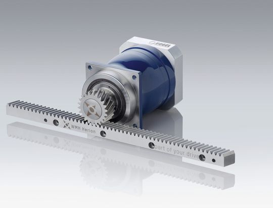 Zahnstangen-Antrieb von Wilhelm Vogel GmbH Antriebstechnik und WMH Herion Antriebstechnik GmbH. Zahnstangen-Antrieb von Wilhelm Vogel GmbH Antriebstechnik und WMH Herion Antriebstechnik GmbH.