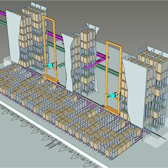 Im Warenausgangspuffer lassen sich Europaletten und Rollcontainer vor der Auslieferung zwischenpuffern. Einzelne Module können in unterschiedliche Temperaturbereiche eingeteilt werden. Im Warenausgangspuffer lassen sich Europaletten und Rollcontainer vor der Auslieferung zwischenpuffern. Einzelne Module können in unterschiedliche Temperaturbereiche eingeteilt werden.