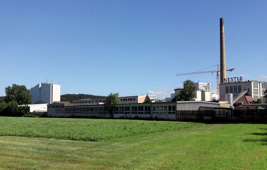 L'usine Nestlé de Biessenhofen (Bavière, Allemagne). L'usine Nestlé de Biessenhofen (Bavière, Allemagne).