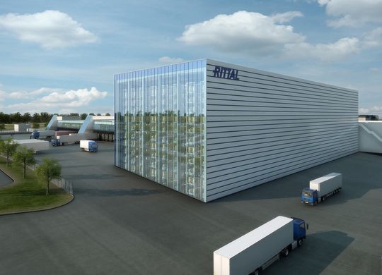 Animation des neuen Zentrallagers oder Global Distribution Centre von Rittal in Haiger im Jahr 2014. Animation des neuen Zentrallagers oder Global Distribution Centre von Rittal in Haiger im Jahr 2014.