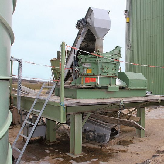 Biogrinder in einer Biogasanlage. Biogrinder in einer Biogasanlage.