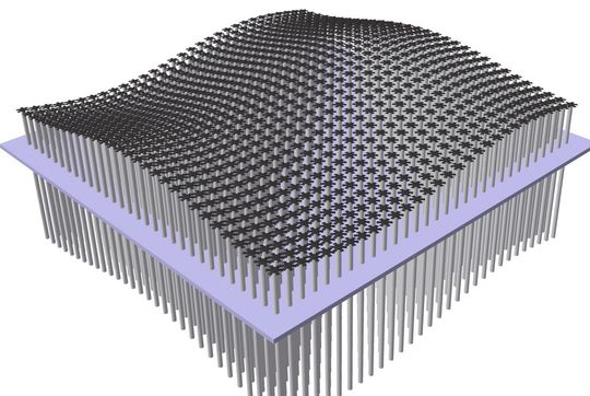 Ein Forschungprojekt entwickelt zum Umformen ein formflexibles Werkzeugsystem, das auf einer durch Stempelmatrix dargestellte Freiform beruht.