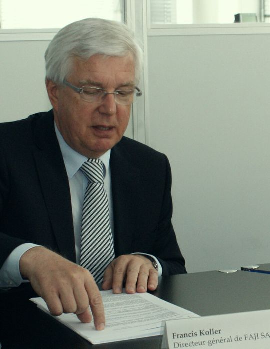Francis Koller: «La FAJI affiche sa confiance dans le salon SIAMS qui maintient son rythme biennal et dont la prochaine édition se tiendra à Moutier, au Forum de l'Arc, du 6 au 9 mai 2014.»