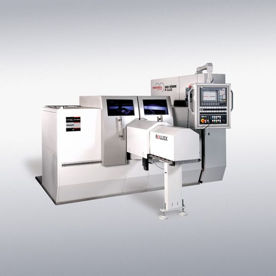 Elektromechanik spart Watt: Der Wechsel bei einer Verzahnungsmaschine von Hydraulik zur elektrome-chanischen Antriebsachse senkt den Energieverbrauch um bis zu 30 Prozent. Elektromechanik spart Watt: Der Wechsel bei einer Verzahnungsmaschine von Hydraulik zur elektrome-chanischen Antriebsachse senkt den Energieverbrauch um bis zu 30 Prozent.