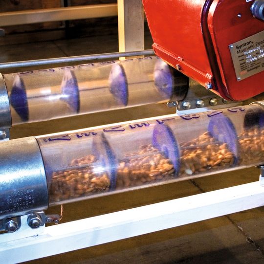 Fig. 1: The major advantage of tubular drag cable conveyors is that they don’t cause much breakage. Fig. 1: The major advantage of tubular drag cable conveyors is that they don’t cause much breakage.