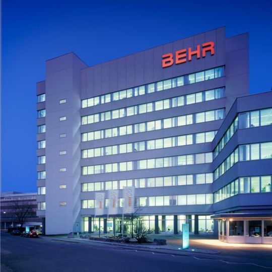 Die Behr-Unternehmenszentrale in Stuttgart-Feuerbach. Die Behr-Unternehmenszentrale in Stuttgart-Feuerbach.