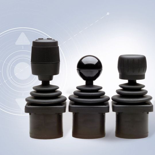 Der vielseitige Finger-Joystick TRY10 eignet sich für die Steuerung von Applikationen mit Servomotoren. Gleichzeitig benötigt er nur wenig Platz im Bedienpanel.