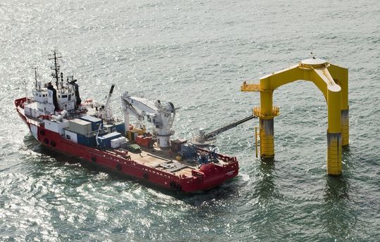 Der Ampelmann ermöglicht den sicheren Personentransfer auf hoher See bei Wellenhöhen bis zu drei Metern. Der Ampelmann ermöglicht den sicheren Personentransfer auf hoher See bei Wellenhöhen bis zu drei Metern.