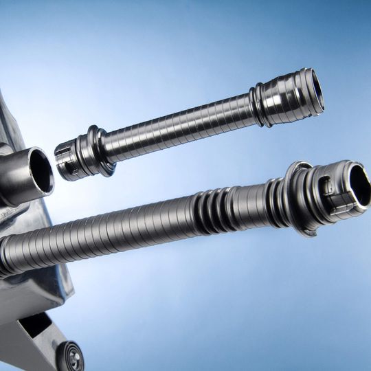 Wellrohr mit Bajonettverschluss