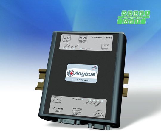 Anybus X-gateway: Das abgebildete Gateway ermöglicht die Kommunikation zwischen Profibus und Pofinet IRT (Lichtwellenleiter) Anybus X-gateway: Das abgebildete Gateway ermöglicht die Kommunikation zwischen Profibus und Pofinet IRT (Lichtwellenleiter)