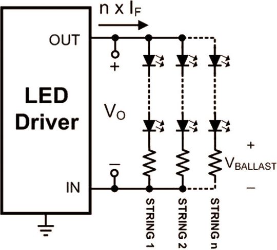 Bild 3: Serien-Parallelschaltung mit Vorwiderständen
