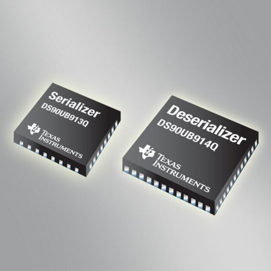 Der SerDes-Chipsatz stellt eine Datenschnittstelle zur Verfügung, die ohne Software und mit weniger Adern auskommen soll. Der SerDes-Chipsatz stellt eine Datenschnittstelle zur Verfügung, die ohne Software und mit weniger Adern auskommen soll.