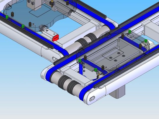 Das neue Transportsystem von Montech feiert auf der Motek in Stuttgart seine Premiere. Das neue Transportsystem von Montech feiert auf der Motek in Stuttgart seine Premiere.
