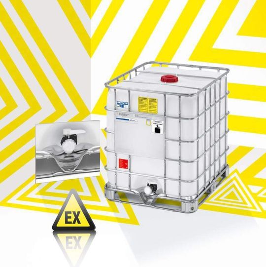 Carbon-Nano-Tubes im Nano-Flansch des Ecobulks MX-EX antistatischvermeiden eine elektrostatische Aufladung des Mediums – besteVoraussetzung für den sicheren Einsatz in Ex-Zonen.