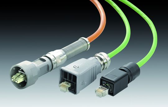 Genormte Ethernet-Steckverbinder der Varianten 4 und 5 (Profinet) und Variante 1 (Ethernet IP) für gigabitschnelle Netzwerke in Büro- und Industrie. Genormte Ethernet-Steckverbinder der Varianten 4 und 5 (Profinet) und Variante 1 (Ethernet IP) für gigabitschnelle Netzwerke in Büro- und Industrie.