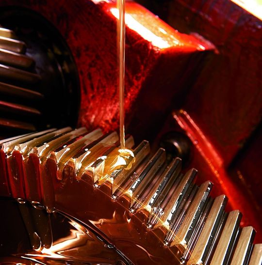 Schmierung eines Windkraftgetriebes.