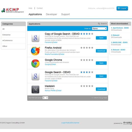 Ein dedizierter Enterprise-App-Store ist fester Bestandteil des ACMP Mobile Device Management. Ein dedizierter Enterprise-App-Store ist fester Bestandteil des ACMP Mobile Device Management.