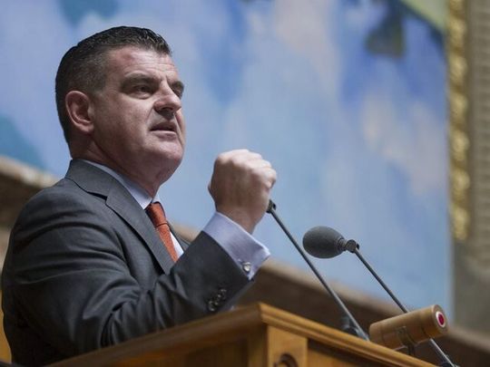 Peter Spuhler gibt sich auch in Zukunft kämpferisch - jedoch nicht mehr im Nationalrat, sondern nur noch für sein Unternehmen, die Stadler Rail AG.