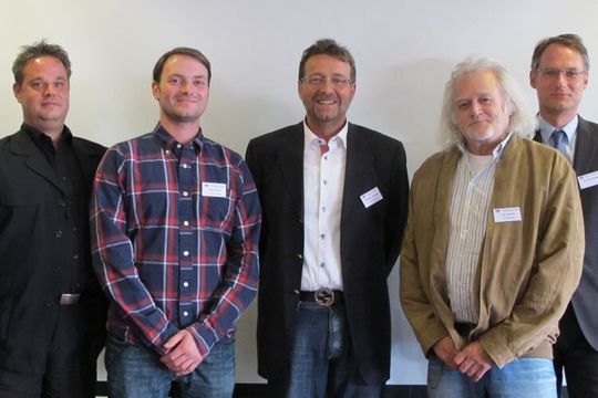 Der Vorstand des Daihatsu-Händlerverbands (v.li.): Riccaut Diestelkamp, Tim Tiedeken, Thomas Sedlmeier, Udo Auchter sowie Verbandsjurist Rechtsanwalt Jens Bleutge.