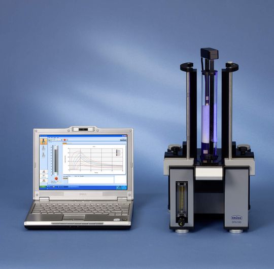 Flüssigkeitsgehalt oder Schäumbarkeit und Schaumzerfall können mit dem Modul PA4550 für den Dynamic Foam Analyzer DFA100 bestimmt werden. Flüssigkeitsgehalt oder Schäumbarkeit und Schaumzerfall können mit dem Modul PA4550 für den Dynamic Foam Analyzer DFA100 bestimmt werden.