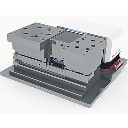 Das Hy-Press-System, entwickelt vom Fraunhofer-Institut IPT, ist für das modulare Scherschneiden in Pressensystemen einsetzbar. Das Hy-Press-System, entwickelt vom Fraunhofer-Institut IPT, ist für das modulare Scherschneiden in Pressensystemen einsetzbar.