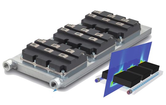 Simulationssoftware: Bei der Untersuchung der Temperaturbelastung einer Leistungselektronik vermeiden Simulationstools Probleme, die im fertigen Gerät später auftreten können