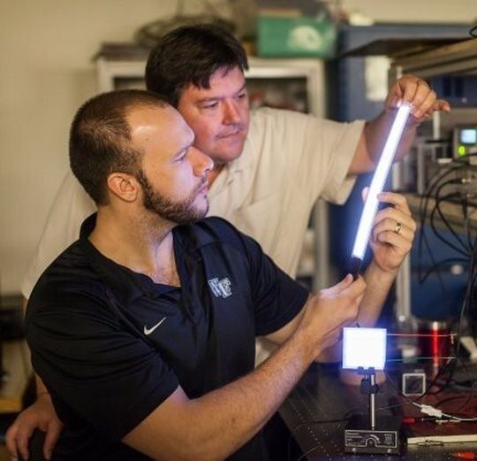 Die Forscher der Winston-Salem University bei der Arbeit an FIPEL. Die Forscher der Winston-Salem University bei der Arbeit an FIPEL.