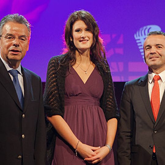Susann Reichel mit den Vorständen der Grieshaber Logistics Group Kurt Grieshaber (links) und Dipl.-BW (BA) Toni Elbert. Susann Reichel mit den Vorständen der Grieshaber Logistics Group Kurt Grieshaber (links) und Dipl.-BW (BA) Toni Elbert.