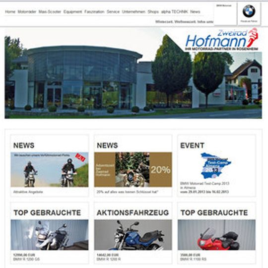 Der Stephanskirchener Motorradhändler Hofmann sucht zum Saisonstart im Februar 2013 gleich vier neue Mitarbeiter. Der Stephanskirchener Motorradhändler Hofmann sucht zum Saisonstart im Februar 2013 gleich vier neue Mitarbeiter.