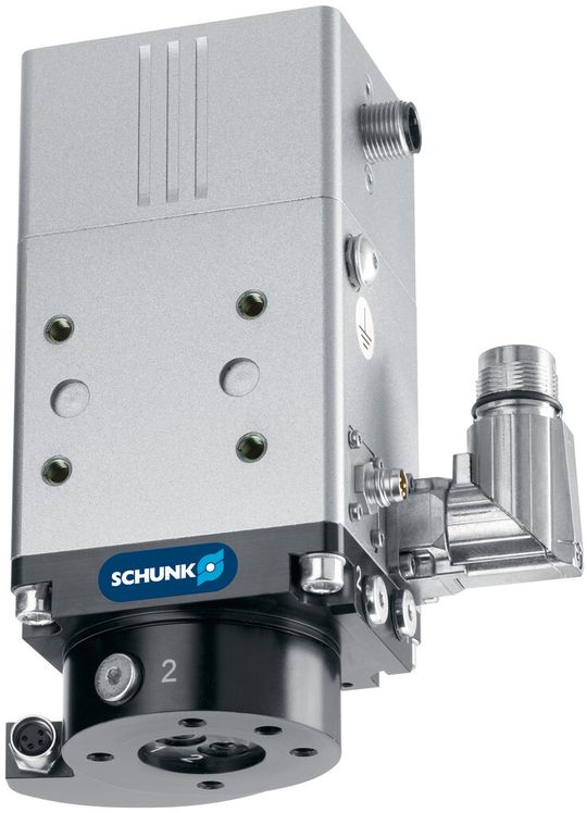 Als weltweit einziges Drehmodul mit Torquemotor ist das ERD von Schunk mit integrierten Luftdurchführungen und Absolutwegmesssystem ausgestattet. Als weltweit einziges Drehmodul mit Torquemotor ist das ERD von Schunk mit integrierten Luftdurchführungen und Absolutwegmesssystem ausgestattet.
