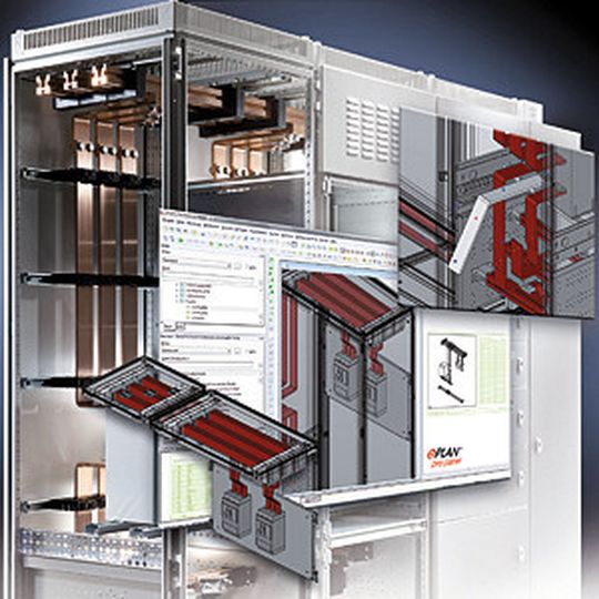 Bild 1: Zusatzmodule ermöglichen es, Schaltschränke und die nötigen Sammelschienensysteme in 3D zu dimensionieren.