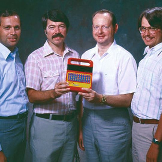 TI's Speak & Spell Team 1978: Gene Frantz, Richard Wiggins, Paul Breedlove, Larry Brantingham (from left to right) TI's Speak & Spell Team 1978: Gene Frantz, Richard Wiggins, Paul Breedlove, Larry Brantingham (from left to right)