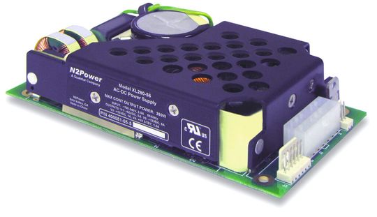 Bild 1: Wie einfach ist das Design eines 280-W-AC/DC-Netzteils mit universellem Eingang und 90% Wirkungsgrad, z.B. des XL280 von N2Power?