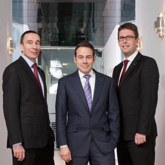 Vlnr. Dr. Stefan Sacré (CEO), Michael Stomberg (COO), Jochen Strasser (CTO)