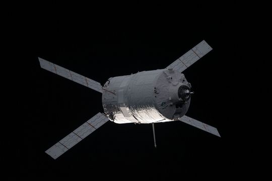 Der «ATV3 Edoardo Amaldi» während des Andock-Manövers an die Internationale Raumstation ISS im März 2012. Der «ATV3 Edoardo Amaldi» während des Andock-Manövers an die Internationale Raumstation ISS im März 2012.
