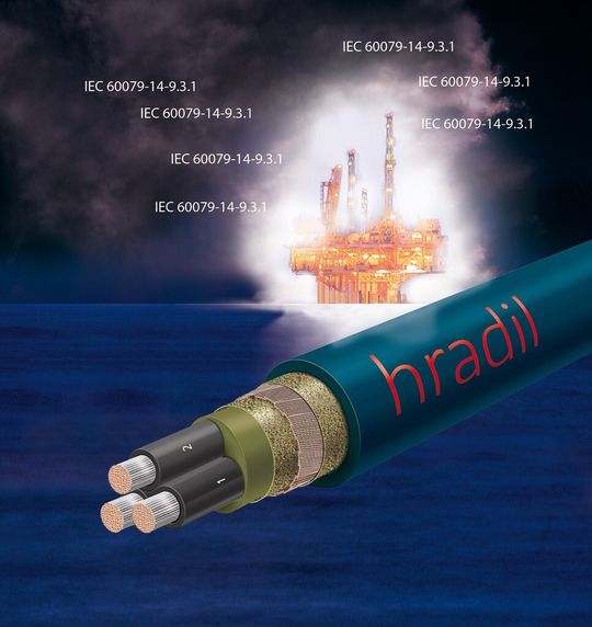 Mit den neu entwickelten SC 44 Kabeln von Hradil werden die Anforderungen der IEC 60079-14-9.3.1 in Gänze erfüllt.
