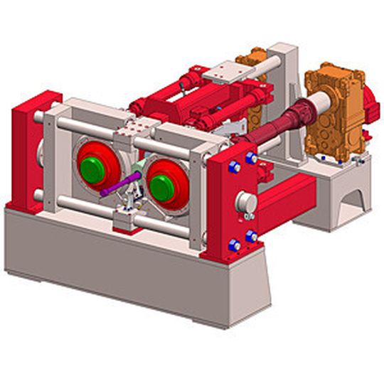 3D-Darstellung der Lasco Axial-Vorschub-Querwalze 630, die jetzt für Forschungstätigkeiten an das Fraunhofer-Instititut IWU in Chemnitz übergeben wurde. 3D-Darstellung der Lasco Axial-Vorschub-Querwalze 630, die jetzt für Forschungstätigkeiten an das Fraunhofer-Instititut IWU in Chemnitz übergeben wurde.