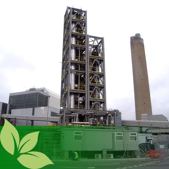 RWE separiert die erste Tonne CO2 aus Rauchgasen des Kraftwerks Aberthaw. RWE separiert die erste Tonne CO2 aus Rauchgasen des Kraftwerks Aberthaw.