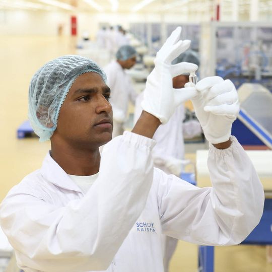The new plant has 20 production lines for ampoules and 16 lines for vials – all fully automate The new plant has 20 production lines for ampoules and 16 lines for vials – all fully automate