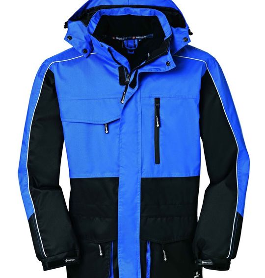 Die Wetterschutzjacke Denver aus der 4-Protect-Kollektion ist zu 100 % wasser- und winddicht, hoch atmungsaktiv und verfügt über zahlreiche Taschen für Handy, Werkzeug und Equipment.