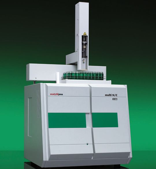 Analytik Jena bietet ihre die multi N/C-Serie jetzt mit vollständig integriertem Self Check System an. Im Bild: Multi N/C 2100 mit APG 60. Analytik Jena bietet ihre die multi N/C-Serie jetzt mit vollständig integriertem Self Check System an. Im Bild: Multi N/C 2100 mit APG 60.