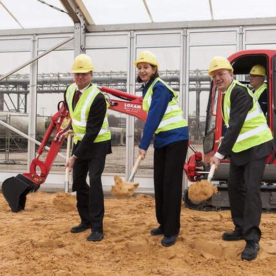 Groundbreaking for BASF's new TDI facility at Ludwigshafenin November 2012: From left Raimar Jahn, head of Polyurethanes, Margret Suckale, member of the BASF board and Dr. Bernhard Nick, head of the Verbund-site Ludwigshafen. Groundbreaking for BASF's new TDI facility at Ludwigshafenin November 2012: From left Raimar Jahn, head of Polyurethanes, Margret Suckale, member of the BASF board and Dr. Bernhard Nick, head of the Verbund-site Ludwigshafen.