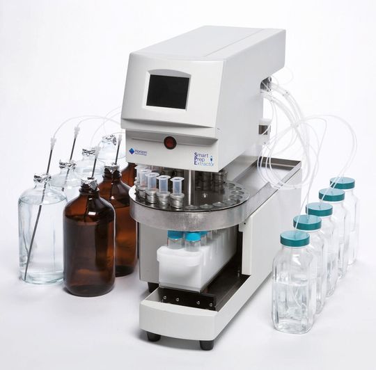 Das automatisiertes SPE-System Smartprep wurde speziell für die kartuschenbasierte Probenvorbereitung entwickelt. Das automatisiertes SPE-System Smartprep wurde speziell für die kartuschenbasierte Probenvorbereitung entwickelt.