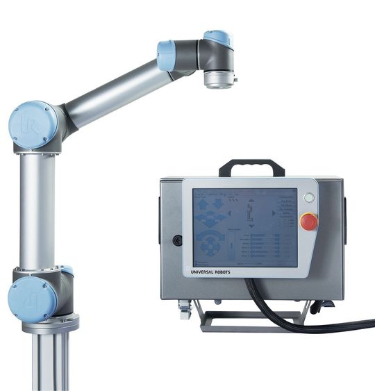 UR5-Roboter mit Controller. UR5-Roboter mit Controller.