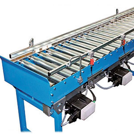 Das denkende Motormanagement: Rollenförderer mit Einzelantrieb und montierten Mono-Switch Fieldpower-Antrieben. Das denkende Motormanagement: Rollenförderer mit Einzelantrieb und montierten Mono-Switch Fieldpower-Antrieben.