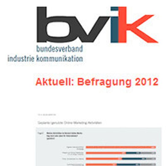 Der bvik führt eine jährliche Befragung zur Verteilung des Marketing-Budgets in Industrieunternehmen durch Der bvik führt eine jährliche Befragung zur Verteilung des Marketing-Budgets in Industrieunternehmen durch