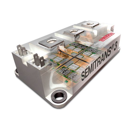 Das SEMITRANS IGBT-Modul hat eine Modulinduktivität von nur 15nH. Die Module sind jetzt mit Fuji V-IGBT als Alternative zum IGBT4-Chips verfügbar. Das SEMITRANS IGBT-Modul hat eine Modulinduktivität von nur 15nH. Die Module sind jetzt mit Fuji V-IGBT als Alternative zum IGBT4-Chips verfügbar.