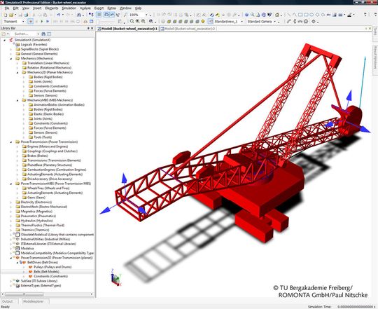 Schaufelradbagger in der neuen Version der Simultation-X. Schaufelradbagger in der neuen Version der Simultation-X.