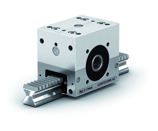 Aus dem Zahnstangentrieb wird ein Linearmodul. Aus dem Zahnstangentrieb wird ein Linearmodul.