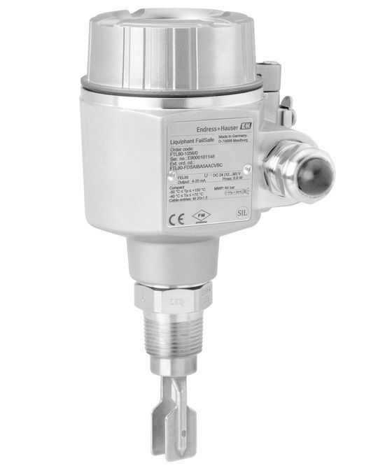 Liquiphant FTL80 mit Edelstahlgehäuse. Liquiphant FTL80 mit Edelstahlgehäuse.